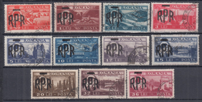 ROMANIA 1948 LP 229 MIHAI VEDERI SUPRATIPAR R.P.R. SERIE STAMPILATA