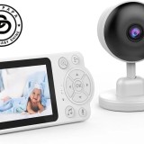 Monitor Video Bebelusi Wireless, Ecran LCD 2.8", Camera HD , Zoom 4x, Night Vision, Comunicare Bidirectionala, Senzor Temperatura și Securitate 2.4GHz