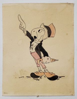 GREIERELE VORBITOR JIMINY DIN &amp;#039;&amp;#039; PINOCCHIO &amp;#039;&amp;#039; , GRAFICA PENTRU COPII , 1958 foto