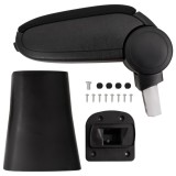 vidaXL Cotieră auto, negru, 16x36x(41-57) cm ABS