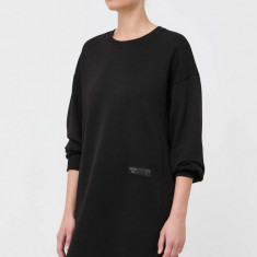 Armani Exchange rochie culoarea negru, mini, oversize