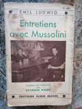 Entretiens avec Mussolini - Ludwig Emil - 1932