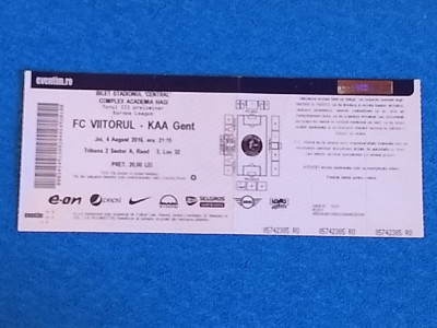 Bilet meci fotbal VIITORUL - KAA GENT (04.08.2016) foto