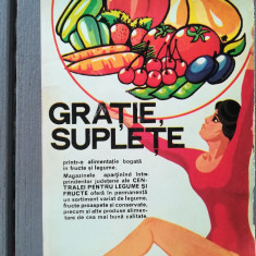 1974 Reclama Consum fructe si legume 24 x 17 comunism alimentatie suplete gratie