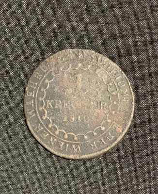 Moneda 1 kreuzer 1812 E Austria foto