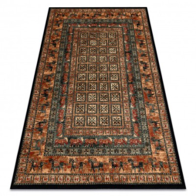 Covor de l&amp;acirc;nă KASHQAI 4301 500 oriental, cadru bej / verde, 160x240 cm foto
