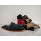 Cumpara ieftin Fular Unisex Michelangelo L&acirc;nă Fină Maro Kaki 40x190cm Made in Italy