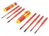 Kit Șurubelnițe Izolate 1kVAC 9 Bucăți Etui
