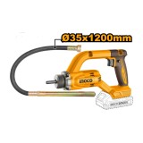 Vibrator beton INGCO, 20V, 0-2500 RPM, frecventa vibrare 190Hz, tija 35x1200mm, compatibil acumulatori INGCO 20V, fara acumulator si incarcator