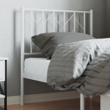 Cumpara ieftin Tăblie de pat metalică, alb, 75 cm