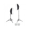 Kit lumina continua set 2 softbox-uri studio foto videochat 4x2 becuri