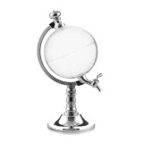 Cumpara ieftin Dozator Bauturi Glob Pamantesc Edman 1.5L, Universal: Vin, Bere, Whisky, Sucuri. Dispenser Elegant cu Stand Argintiu si Palnie Inclusa