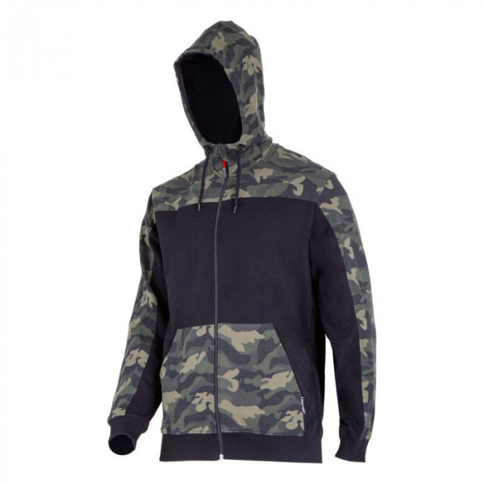 Jacheta hanorac cu gluga si fermoar / camuflaj - 3xl