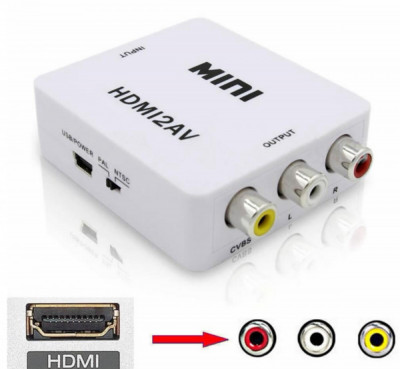 Convertor audio/video de la HDMI 1080P la 3x RCA audio/video foto
