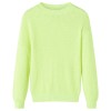 Pulover pentru copii tricotat, galben neon, 116, vidaXL