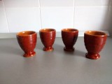 M- Set pahare vin rustice, de ceramica, vechi, anii &#039;60, decor