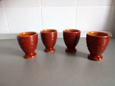 M- Set pahare vin rustice, de ceramica, vechi, anii &#039;60, decor