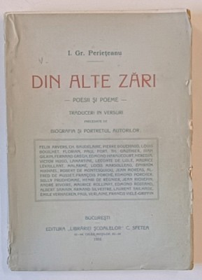 DIN ALTE ZARI de I. GR. PERIETEANU , 1916 foto
