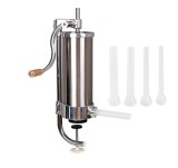 Cumpara ieftin Masina de umplut Carnati Verticala Inox 2.5kg, 4 palnii, maner din lemn