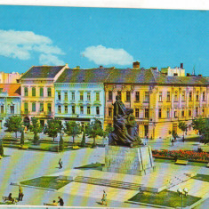 CPIB 16009 CARTE POSTALA - ARAD. PIATA "AVRAM IANCU"