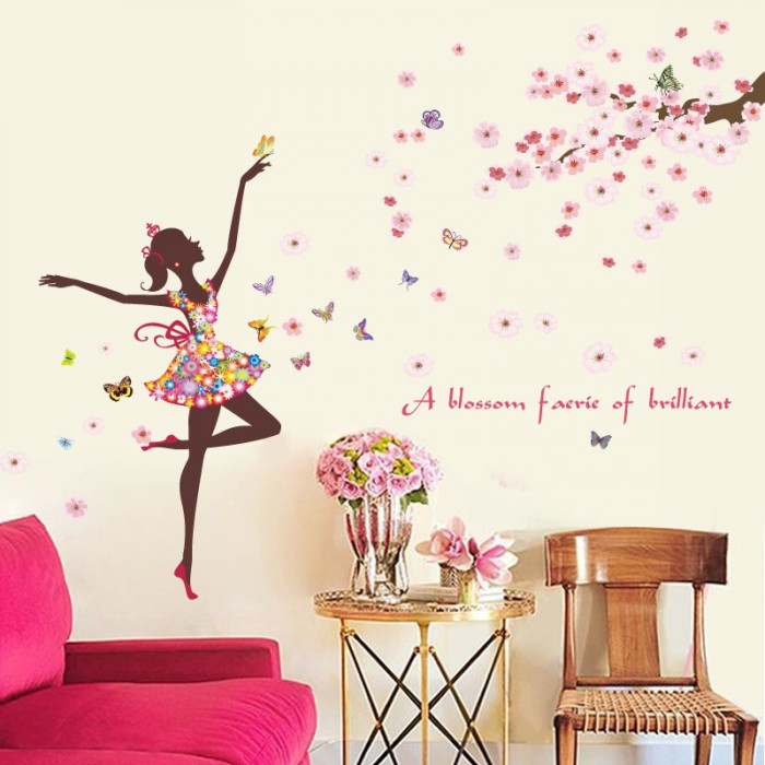 Sticker decorativ, A blossom faerie of brilliant, 146 cm, 88STK