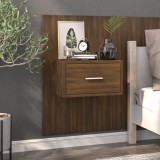 vidaXL Noptieră de perete, stejar maro 816956