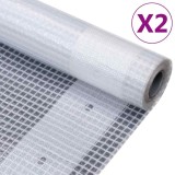 Cumpara ieftin Prelate Leno, 2 buc., alb, 2x15 m, 260 g/m&sup2;
