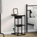 Cumpara ieftin Noptieră Stejar negru 41.5 x 26 x 60.5 cm Lemn compozit