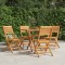 vidaXL Scaune de grădină pliante, 4 buc., 47x62x90 cm, lemn masiv tec 3155064