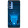 Husa compatibila cu Motorola Edge 20 Lite model Blue vibes, Silicon, TPU, Viceversa, Transparent, Carcasa