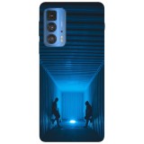 Husa compatibila cu Motorola Moto G71 5G model Blue vibes, Silicon, TPU, Viceversa, Transparent, Carcasa