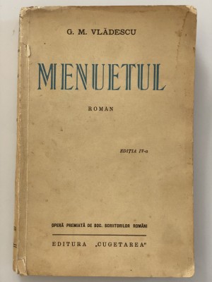 G. M. Vladescu - Menuetul - dedicatie autograf catre Nicolae Titulescu foto