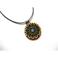 colier lemn mandala 47050
