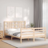 VidaXL Cadru de pat fără saltea, 140x190 cm, lemn masiv de pin 3193901