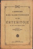 C1366 A kar&aacute;nsebesi m kir &aacute;llami főgimn&aacute;zium XI &eacute;vi &eacute;rt&eacute;sitője az 1917-1918 iskolai &eacute;vről, k&ouml;zzet&eacute;teszi Kalkbrenner Antal, Caransebeș