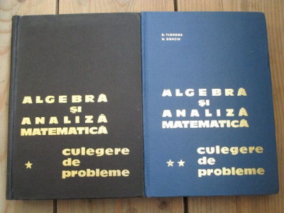 Algebra si analiza matematica.Culegere de probleme D.Flondor,N.Donciu foto