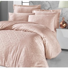 Lenjerie de pat Deluxe Jacqard Rimma Crem