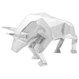 vidaXL Sculptură Taur Argintiu 74x23x39 cm Aluminiu