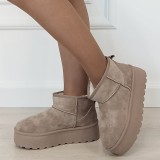 Ghete kaki deschis imblanite cu talpa groasa LT33-43 112