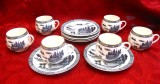 PORTELAN BONE CHINA ROMANIA SET CESTI CAFEA ESPRESSO SI FARFURII MODEL JAPONEZ