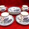 PORTELAN BONE CHINA ROMANIA SET CESTI CAFEA ESPRESSO SI FARFURII MODEL JAPONEZ