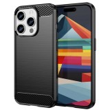 Husa pentru iPhone 15 Pro Max - Techsuit Carbon Silicone - Black
