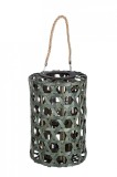 Cumpara ieftin Felinar suspendabil bambus verde Hexagon &Oslash; 26 cm x 40 h