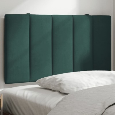 vidaXL Pernă tăblie de pat, verde, 90 cm, catifea 374652 foto
