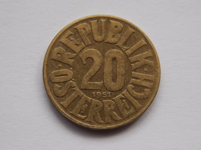 20 GROSCHEN 1951 AUSTRIA