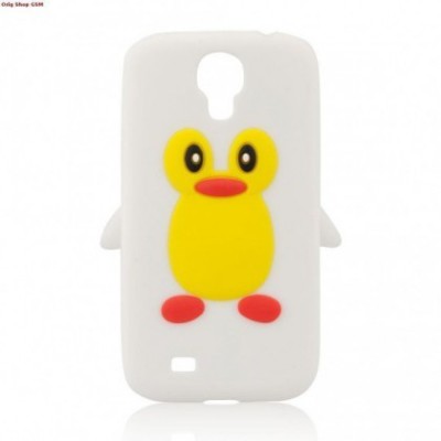 Husa Silicon 3D Penguin Sony Xperia J ST26i Alba foto