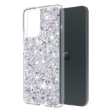Husa cu sclipici Motorola Moto G14 Techsuit Sparkly Glitter, alb