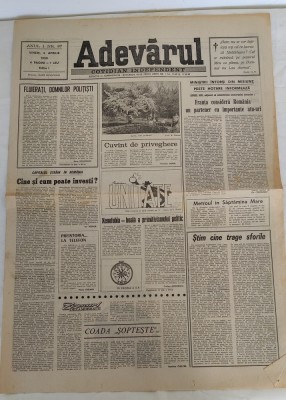 Ziarul ADEVĂRUL (6 aprilie 1990) Anul I nr. 87 foto