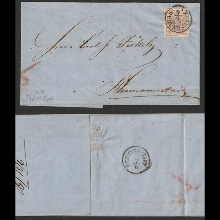 Scrisoare 1857 Klausenburg - Hermansadt