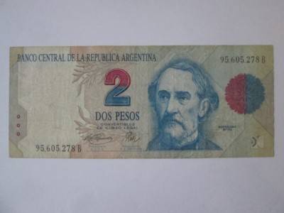 Argentina 2 Pesos convertibili 1992-1997 foto